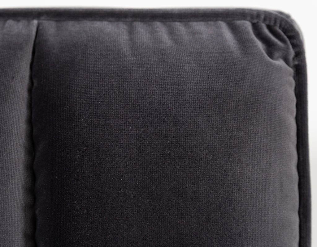 Modrest Hemlock Modern Dark Grey Velvet Bed