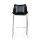Modrest Hooper - Modern Black Eco-Leather Bar Stool (Set of 2)