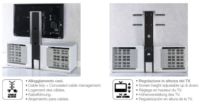 Modrest Modena - MO-USA2 White Made in Italy TV Entertainment System