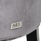 A&X Charlotte - Grey Velour Dining Chair (Set of 2)