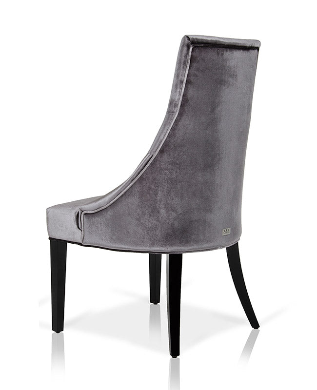 A&X Charlotte - Grey Velour Dining Chair (Set of 2)