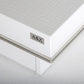 A&X Horizon - Modern White Crocodile Coffee Table w/ Pull Out Squares