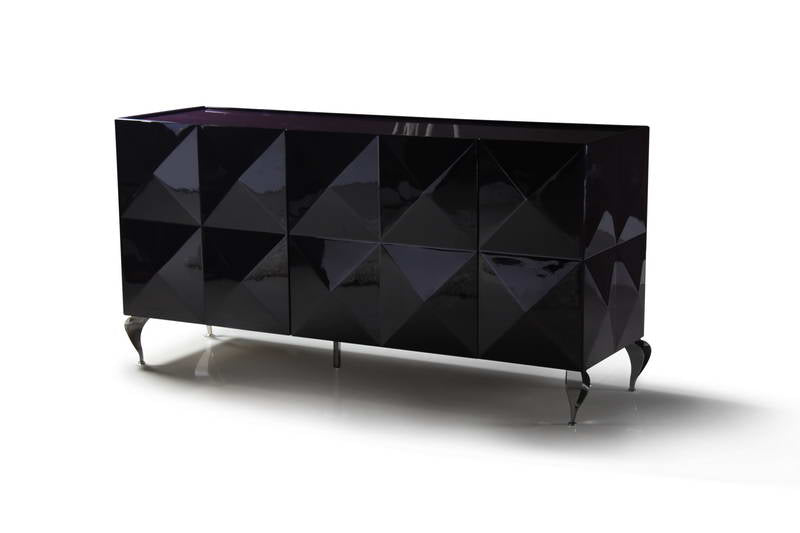 Versus Eva White Lacquer 3-Door Buffet