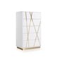 Modrest Nixa Modern White & Gold Chest