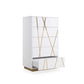 Modrest Nixa Modern White & Gold Chest