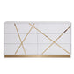 Modrest Nixa  Modern White & Gold Dresser