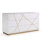 Modrest Nixa  Modern White & Gold Dresser