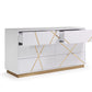 Modrest Nixa  Modern White & Gold Dresser
