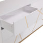 Modrest Nixa  Modern White & Gold Dresser