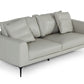Divani Casa Jacoba - Modern Light Grey Leather Sofa