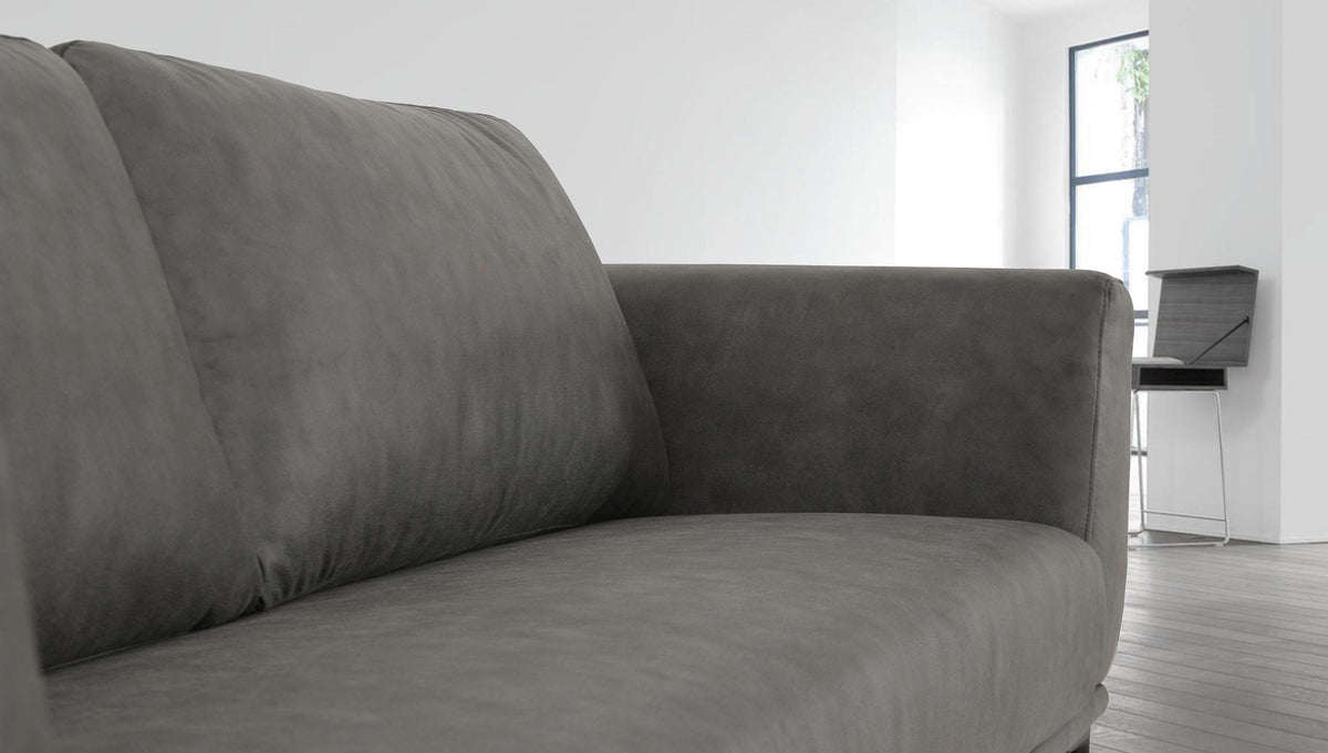 Divani Casa Jada - Modern Dark Grey Fabric Sofa