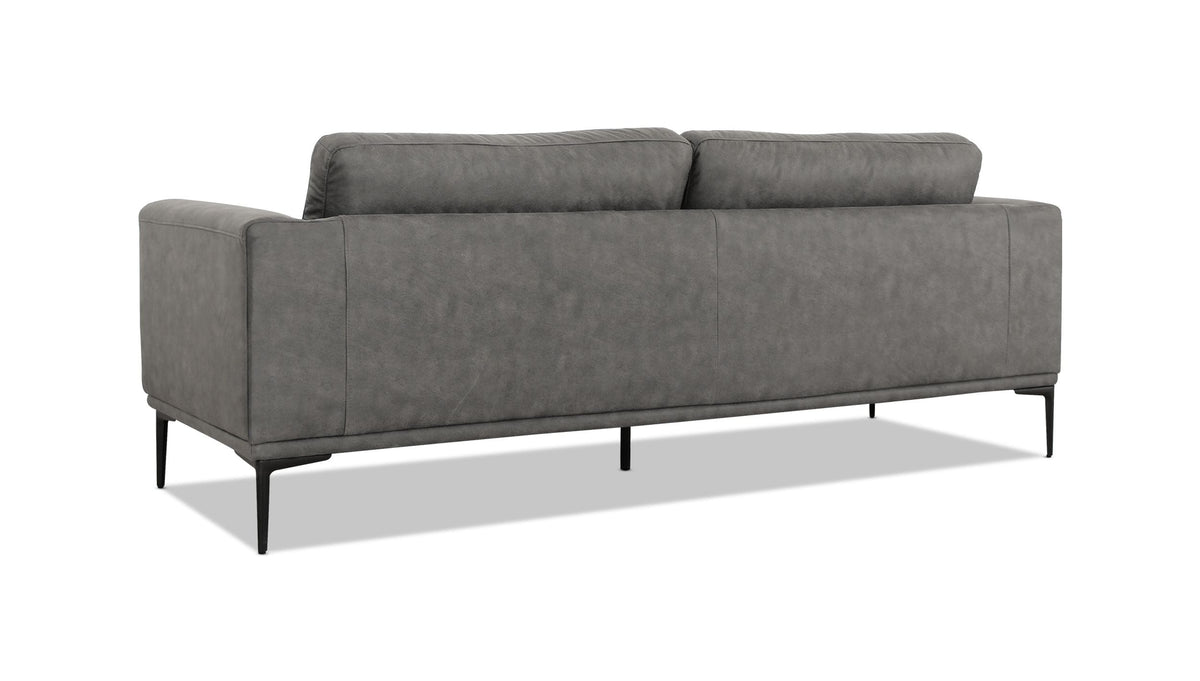 Divani Casa Jada - Modern Dark Grey Fabric Sofa