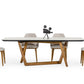 Modrest James - Contemporary Walnut & White Dining Table