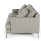 Divani Casa Janina - Modern Light Grey Leather Sofa