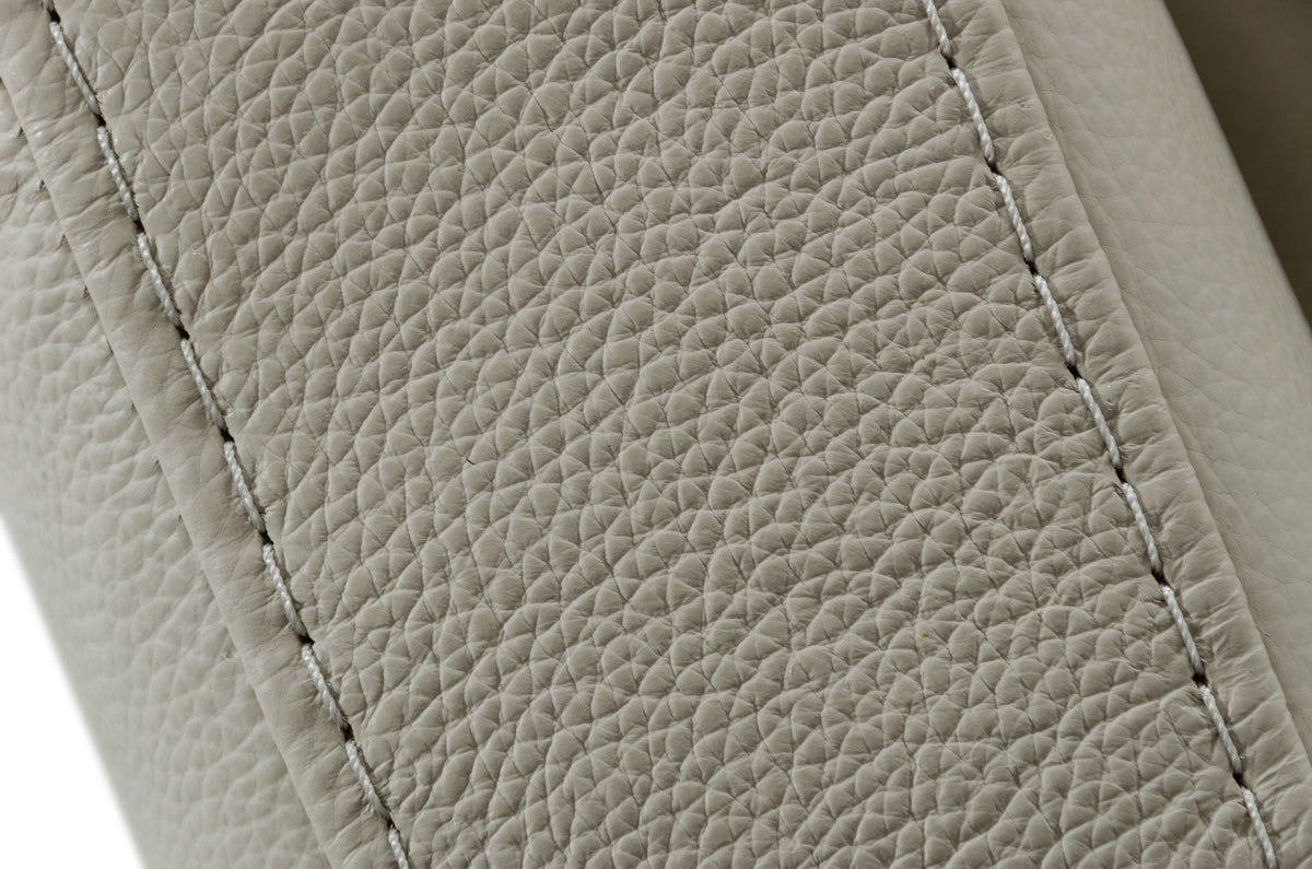 Divani Casa Janina - Modern Light Grey Leather Sofa