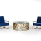 Modrest Javier Modern Glass & Gold Round Coffee Table