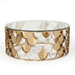 Modrest Javier Modern Glass & Gold Round Coffee Table