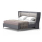 Modrest Jolene - Eastern King Dark & Light Grey Leatherette Bed
