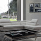 Divani Casa Quebec - Modern Light Grey Eco-Leather Right Facing Sectional Sofa