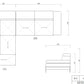 Divani Casa Quebec - Modern Light Grey Eco-Leather Right Facing Sectional Sofa