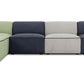 Divani Casa Polo - Modern Green + Blue + Grey Fabric Modular Sectional Sofa