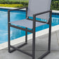 Renava Kayak - Modern Dark Charcoal Outdoor Counter Stool