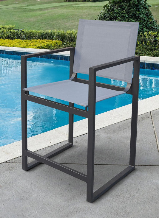 Renava Kayak - Modern Dark Charcoal Outdoor Counter Stool
