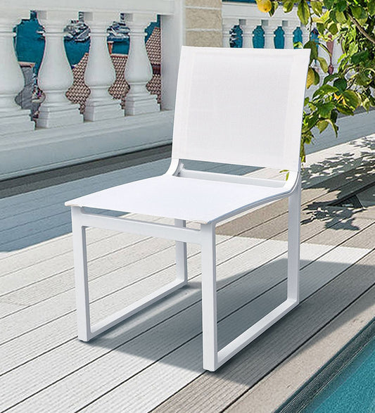 Renava Kayak - Modern Outdoor White Dining Chair (Set of 2)