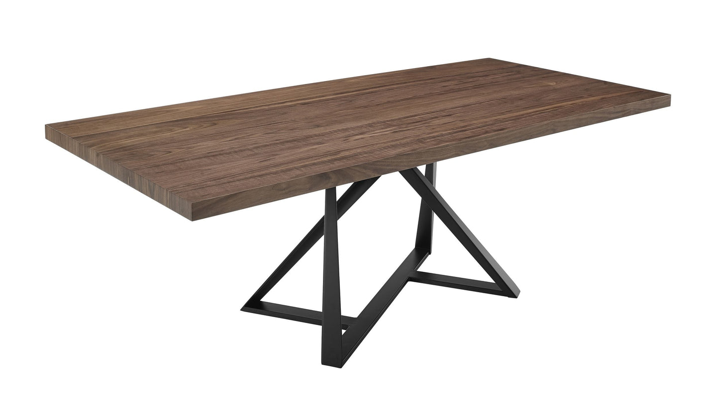 Modrest Keanna - Modern Industrial Walnut & Black Dining Table