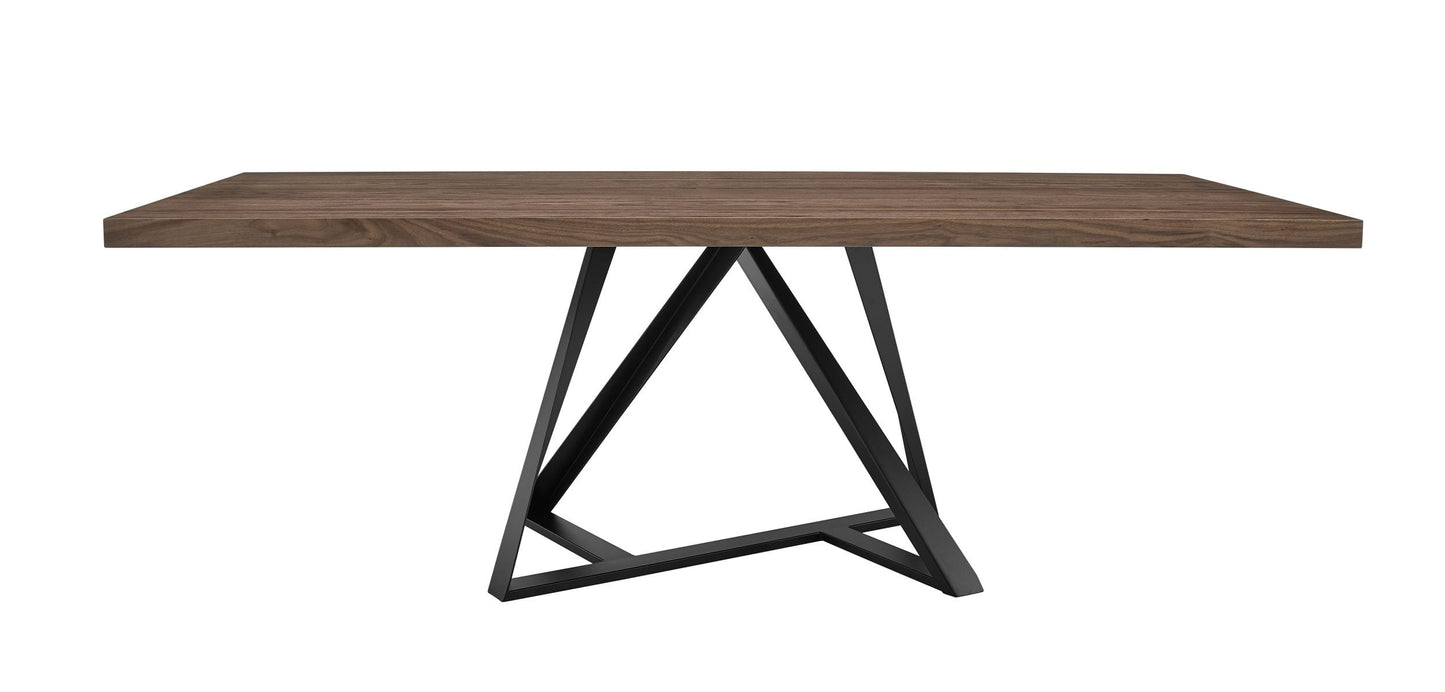 Modrest Keanna - Modern Industrial Walnut & Black Dining Table