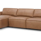 Modrest Cambria - Modern LAF Cognac Leather Sectional Sofa