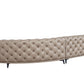 DIvani Casa Kohl - Contemporary Tan RAF Curved Shape Sectional Sofa w/ Chaise