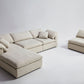 Divani Casa Kramer - Modern Modular Cream Fabric Sectional Sofa