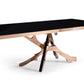Modrest Legend - Modern Black Glass & Rosegold Dining Table