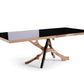 Modrest Legend - Modern Black Glass & Rosegold Dining Table