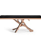 Modrest Legend - Modern Black Glass & Rosegold Dining Table
