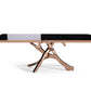 Modrest Legend - Modern Black Glass & Rosegold Dining Table