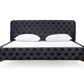 Modrest Legend - Modern Black Velvet & Rosegold Bed