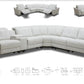 Divani Casa Lloyd - Modern Grey Fabric Sectional with Recliners + Console