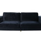 Divani Casa Lori - Modern Velvet Glam Black & Gold Sofa