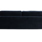 Divani Casa Lori - Modern Velvet Glam Black & Gold Sofa
