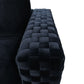 Divani Casa Lori - Modern Velvet Glam Black & Gold Sofa