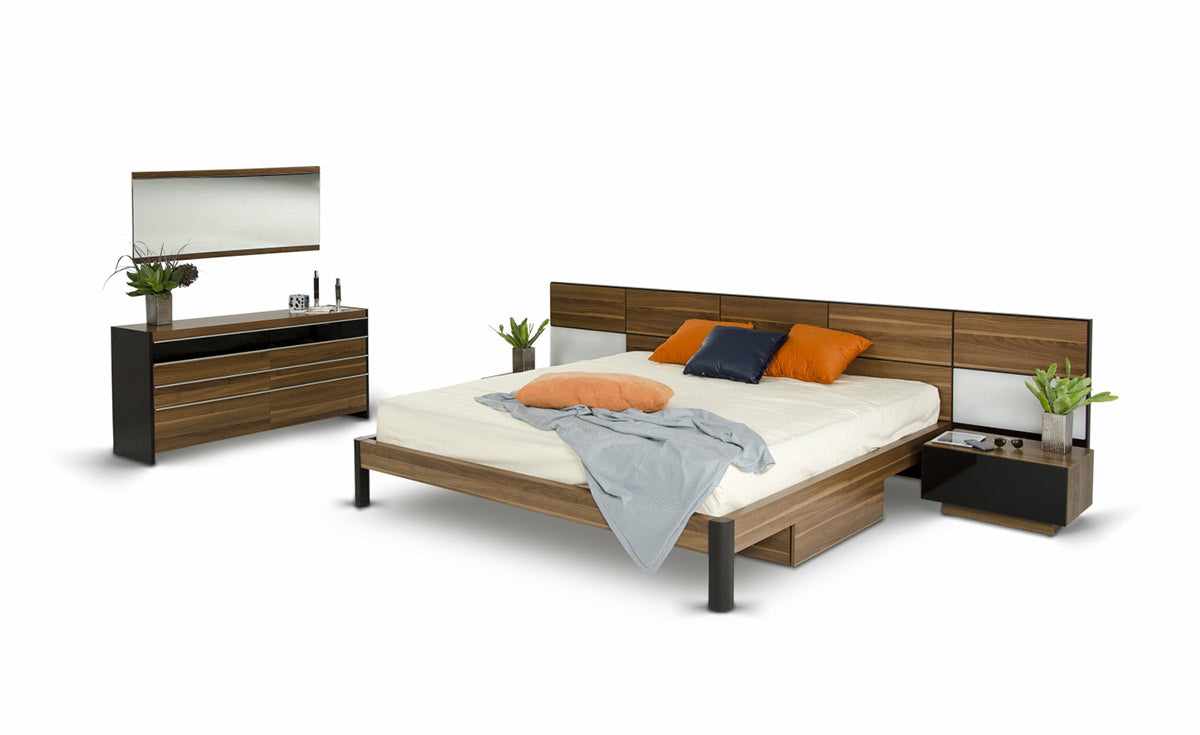 Modrest Rondo Modern Bed with Nightstands