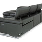 Divani Casa Maine - Modern Dark Grey Eco-Leather Left Facing Sectional Sofa with Recliner