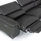 Divani Casa Maine - Modern Dark Grey Eco-Leather Right Facing Sectional Sofa with Recliner