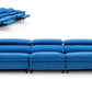 Divani Casa Maine - Modern Blue Fabric Sofa w/ Electric Recliners