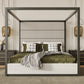 Modrest Manhattan- Contemporary Canopy Grey Bed
