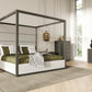 Modrest Manhattan- Contemporary Canopy Grey Bed