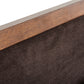 Modrest Marshall Mid-Century Modern Brown Fabric & Walnut Bed