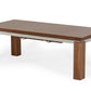 Modrest Maxi - Modern Walnut & Stainless Steel Dining Table